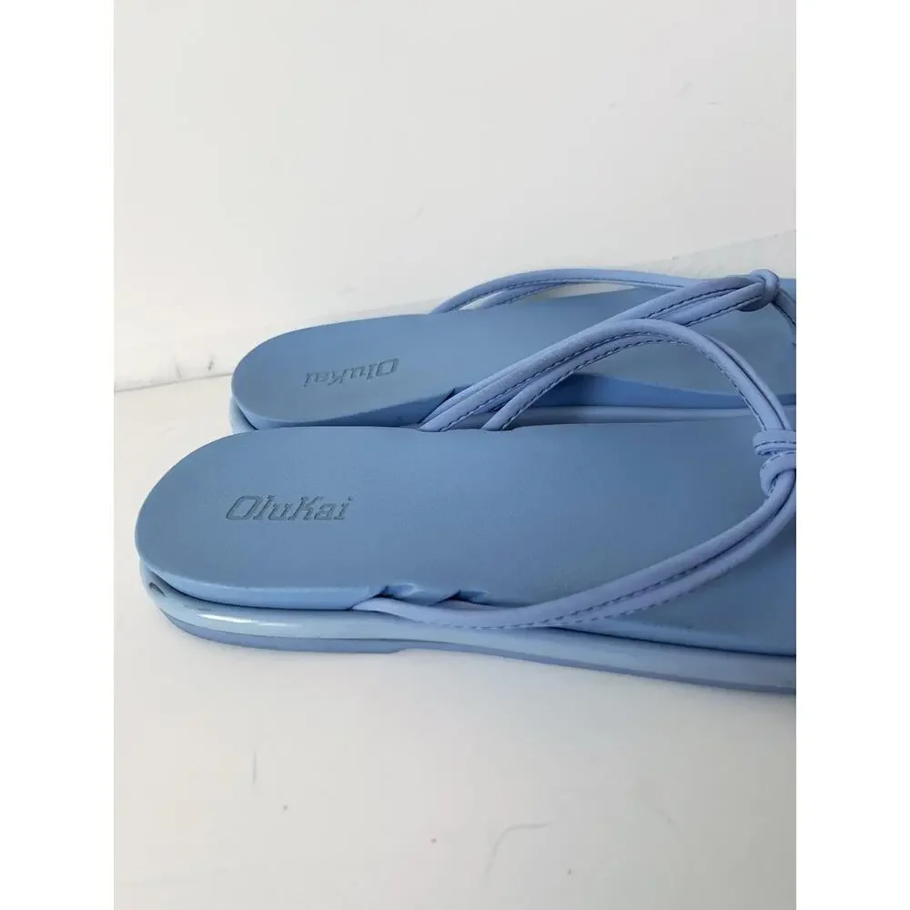 OluKai Sandals Womens Size 7 Blue Thong Flip Flop Slip On Beach Casual Summer